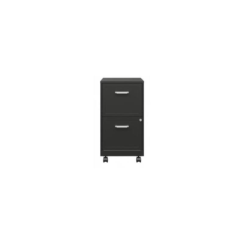Archivador vertical móvil de 2 cajones Hirsh - Negro