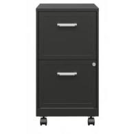 Archivador vertical móvil de 2 cajones Hirsh - Negro
