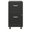 Archivador vertical móvil de 2 cajones Hirsh - Negro