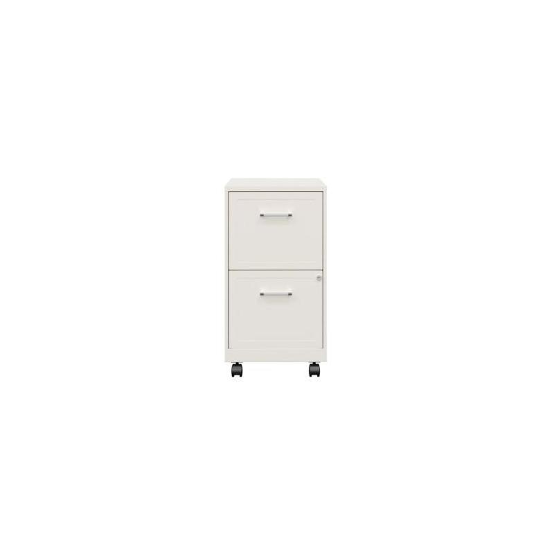 Archivador vertical móvil de 2 cajones Hirsh - Blanco perla