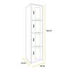 Locker métalico 4 puertas
