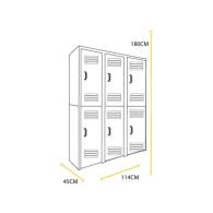 Locker Metalico 6 Puertas