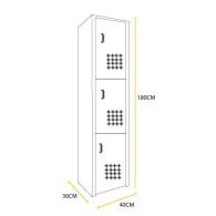 Locker métalico 3 puertas