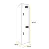 Locker Color Negro - 2 Puertas