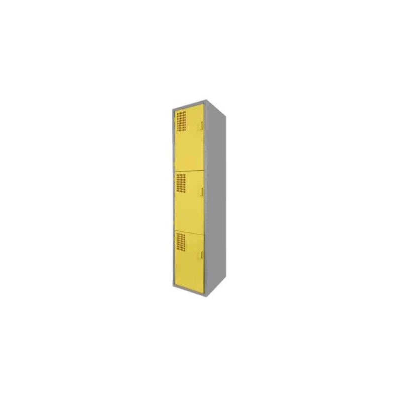 Locker Color Amarillo - 3 puertas