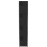 Locker Color Negro - 4 Puertas