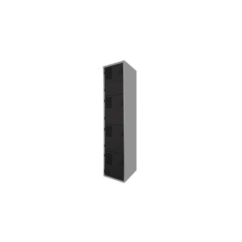 Locker Color Negro - 4 Puertas