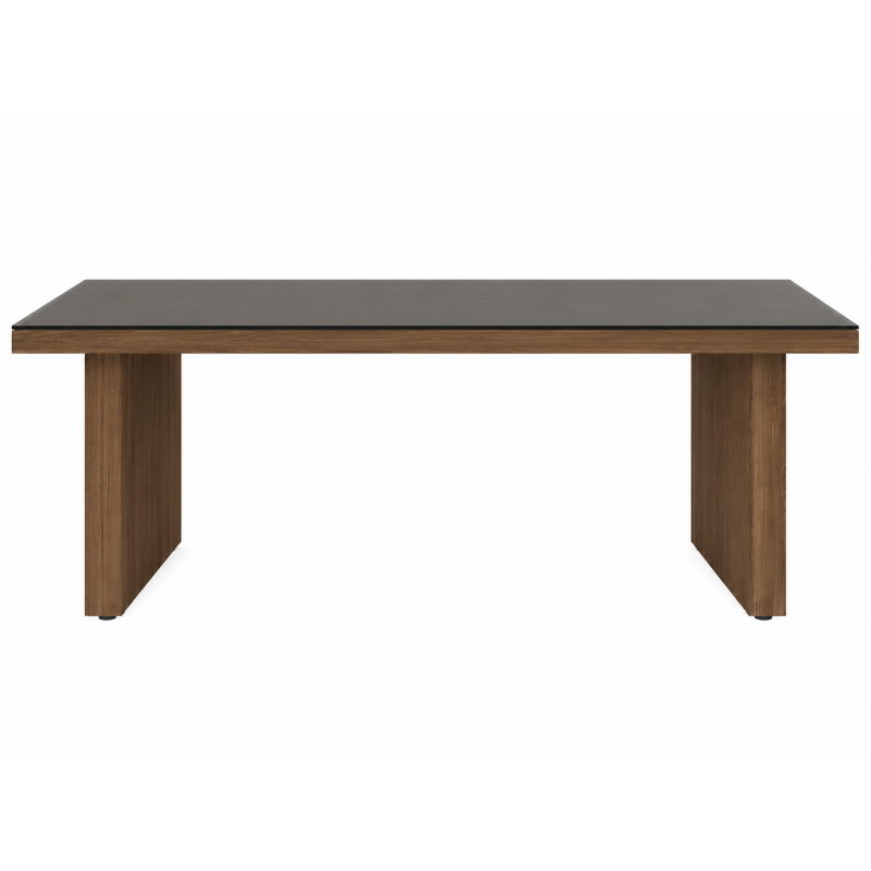 Mesa de juntas para oficina IMPORTANT con cubierta de vidrio