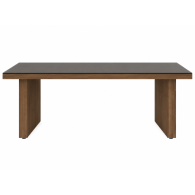 Mesa de juntas para oficina IMPORTANT con cubierta de vidrio
