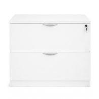 Archivero Horizontal Ejecutivo Blanco 2 Gavetas con Cerradura