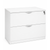 Archivero Horizontal Ejecutivo Blanco 2 Gavetas con Cerradura