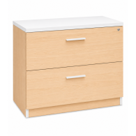 Archivero Ejecutivo Elite File 2 | Archivero Horizontal para Oficina con 2 Gavetas y Cerradura