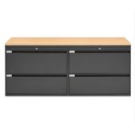 Archivero Metálico Horizontal Titan File 4 | Archivero para Oficina de 4 Gavetas con Cerradura