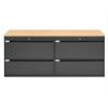 Archivero Metálico Horizontal Titan File 4 | Archivero para Oficina de 4 Gavetas con Cerradura
