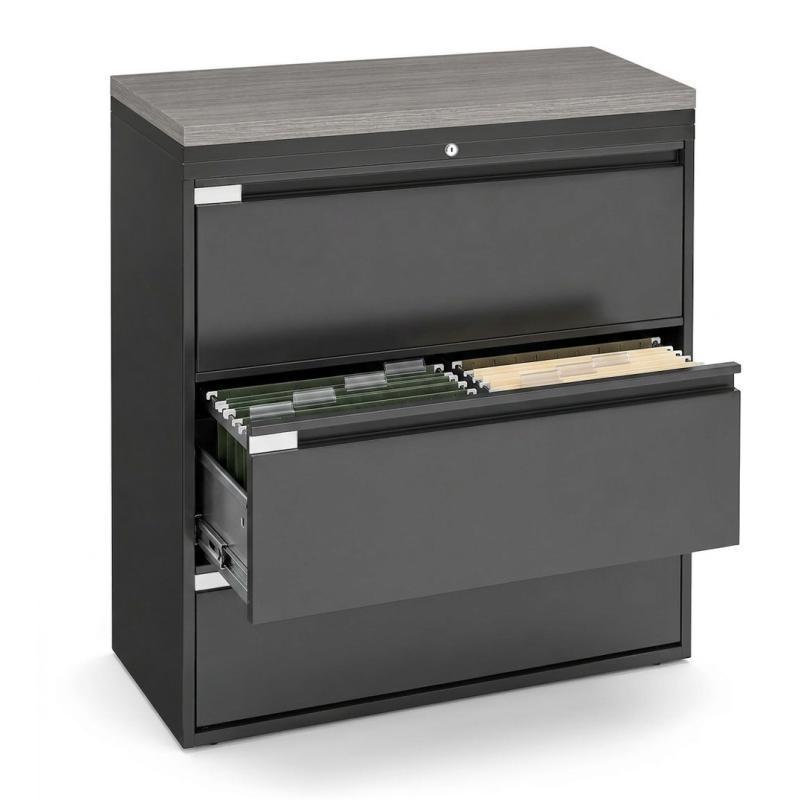 Archivero Metálico Horizontal Titan File 3 Archivero para Oficina de 3 Gavetas con Cerradura