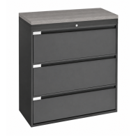 Archivero Metálico Horizontal Titan File 3 Archivero para Oficina de 3 Gavetas con Cerradura