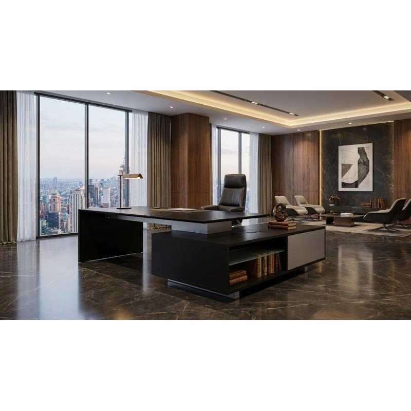 Escritorio Directivo de oficina muebles Fusion Black