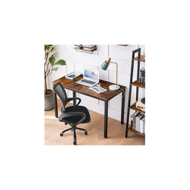 Escritorios tipo industrial con marco de madera